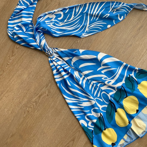 STAUD Tops - New STAUD Lemon Melon Printed Halterneck Top Size S